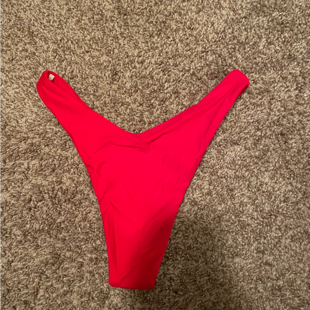 Red thong bikini bottom